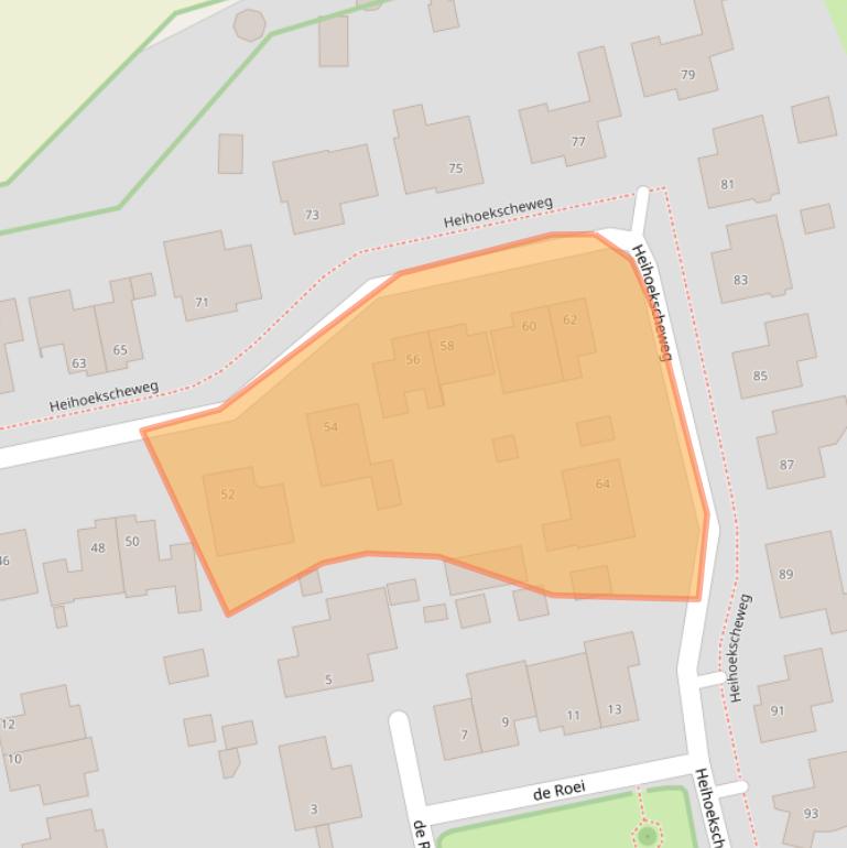 Kaart van postcodegebied 5821GJ.