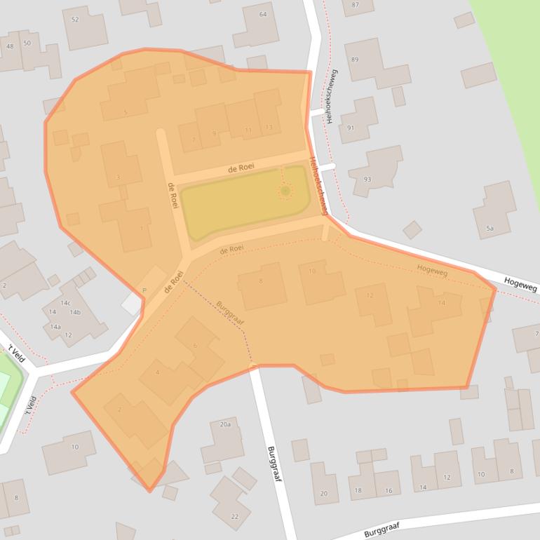 Kaart van postcodegebied 5821GN.