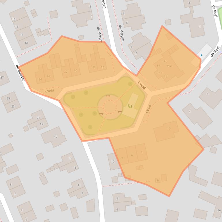 Kaart van postcodegebied 5821GP.