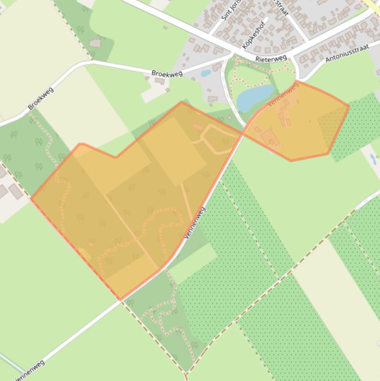 Kaart van postcodegebied 5823AV.