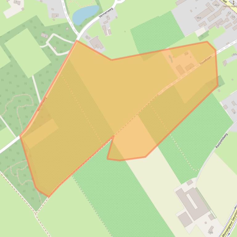 Kaart van postcodegebied 5823AX.