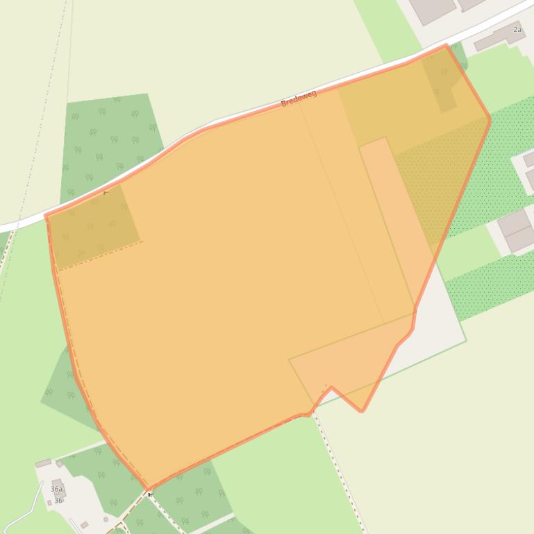 Kaart van postcodegebied 5823CM.