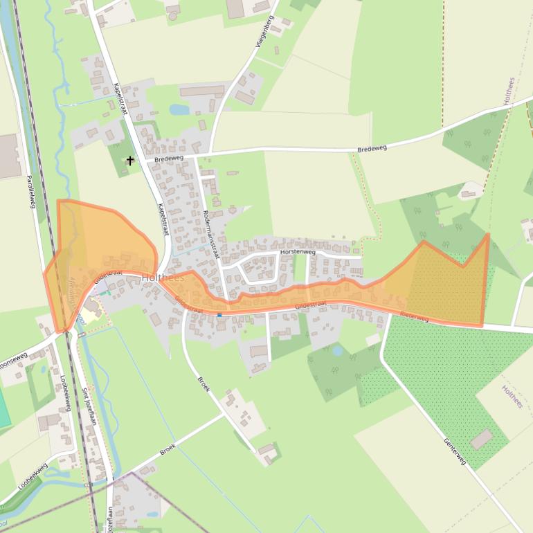 Kaart van postcodegebied 5824AB.