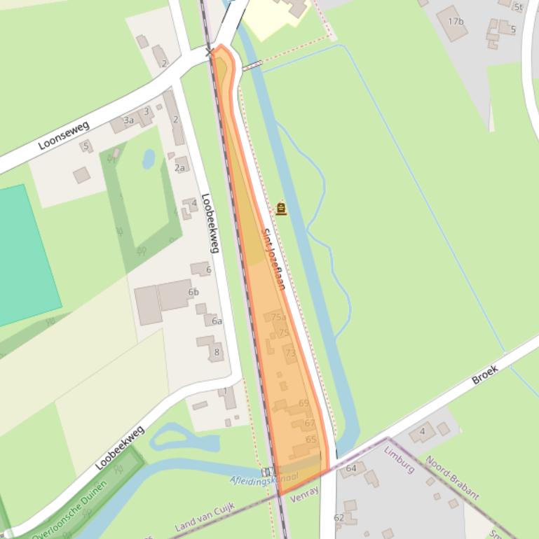 Kaart van postcodegebied 5824AD.