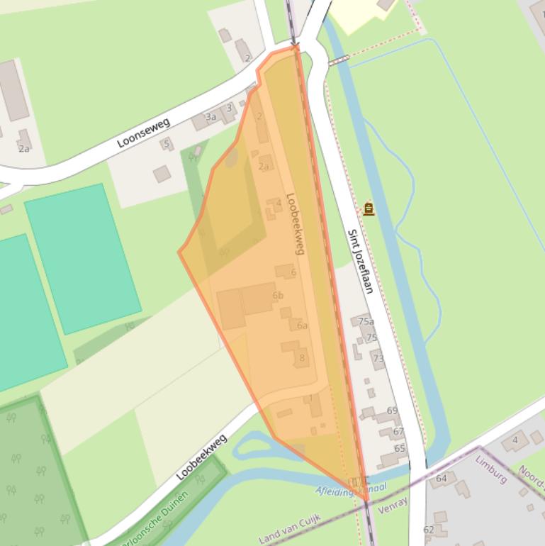 Kaart van postcodegebied 5824AE.