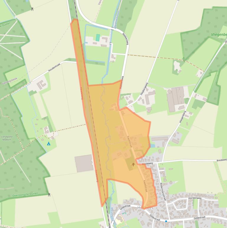 Kaart van postcodegebied 5824AJ.