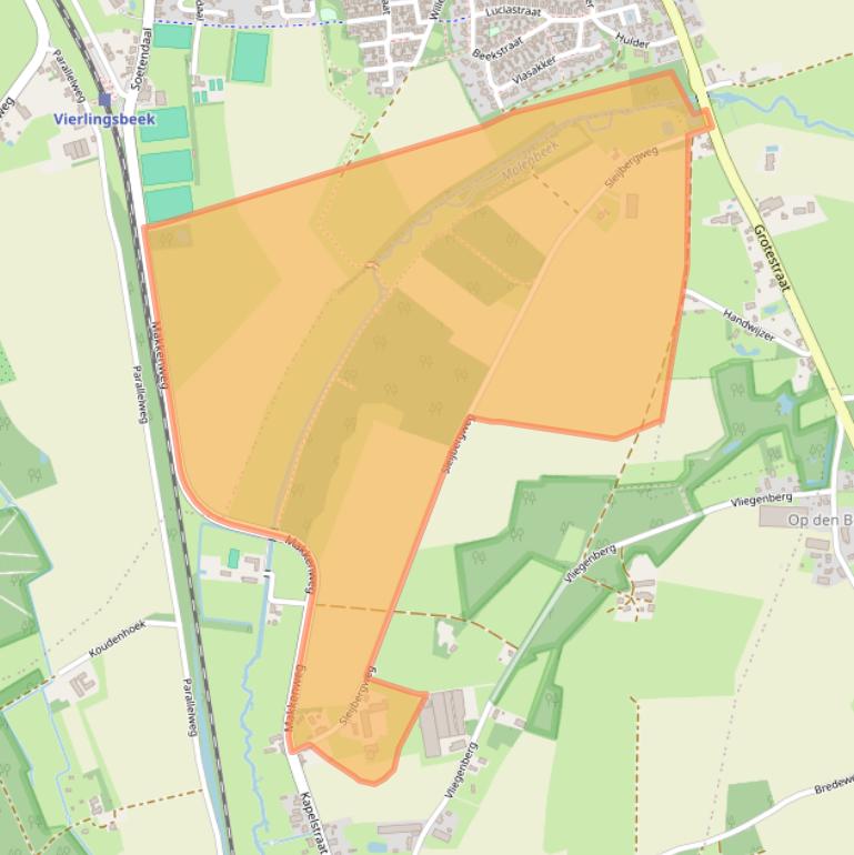 Kaart van postcodegebied 5824AL.