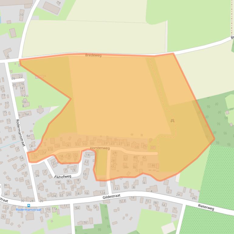 Kaart van postcodegebied 5824AS.