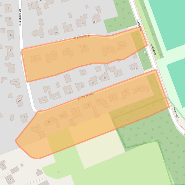 Kaart van postcodegebied 5825AH.