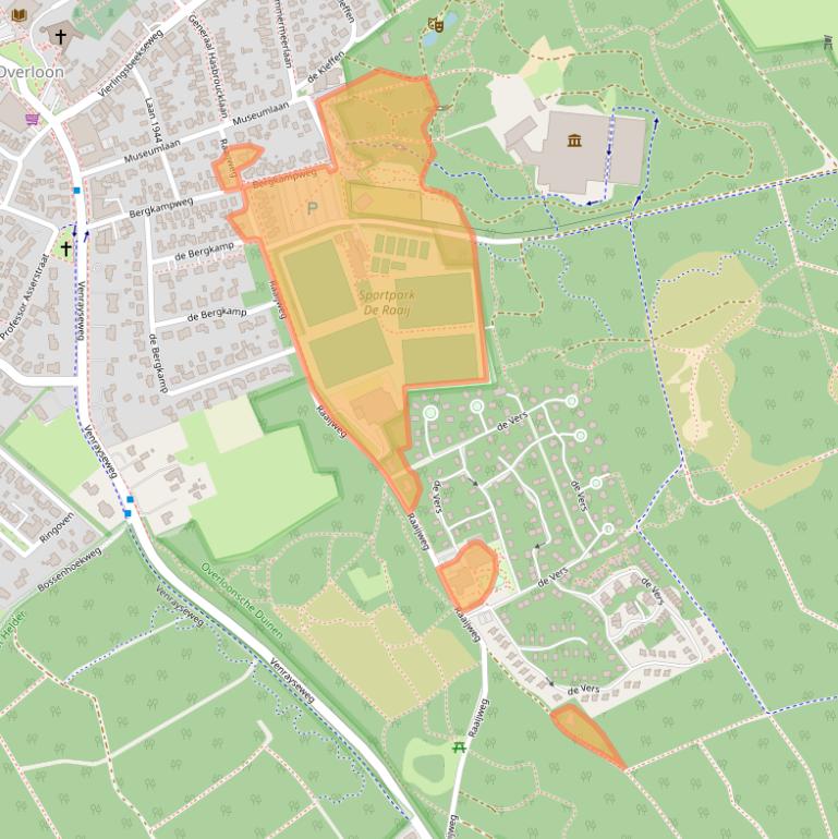 Kaart van postcodegebied 5825AL.