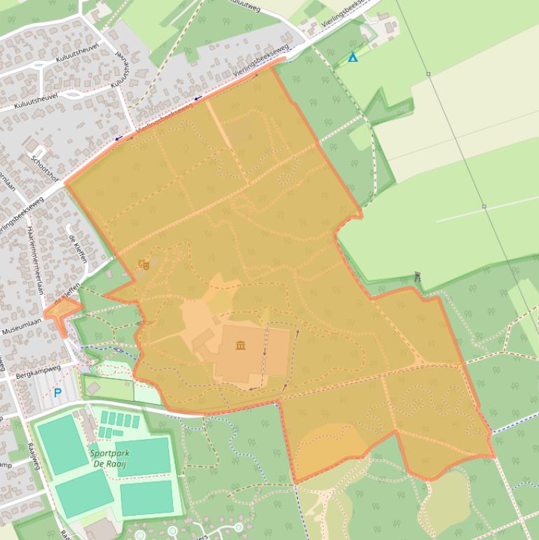 Kaart van postcodegebied 5825AM.