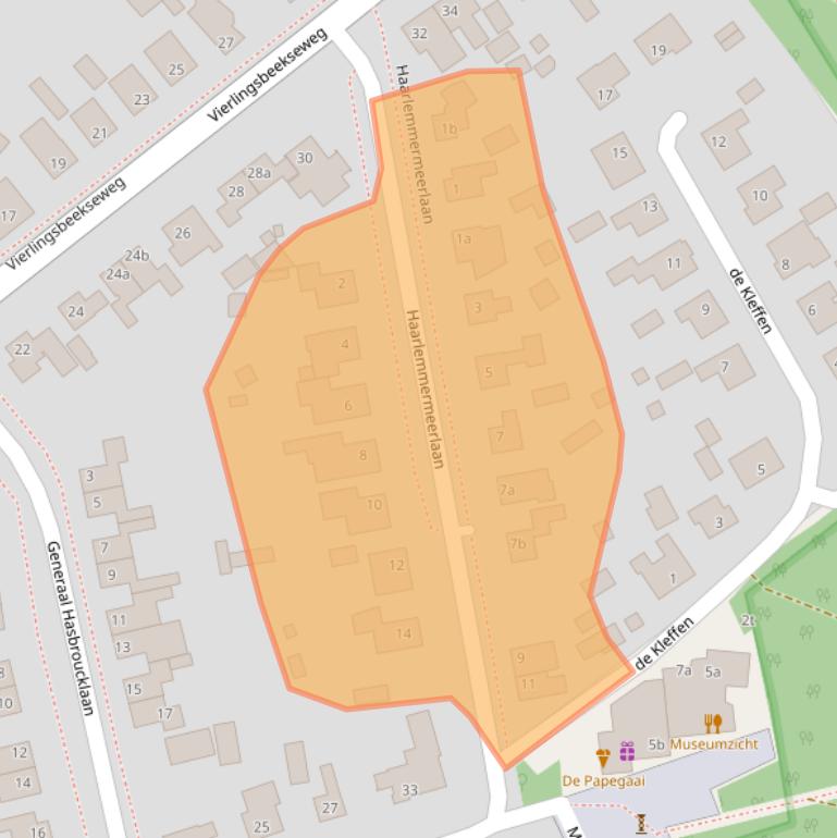 Kaart van postcodegebied 5825AR.