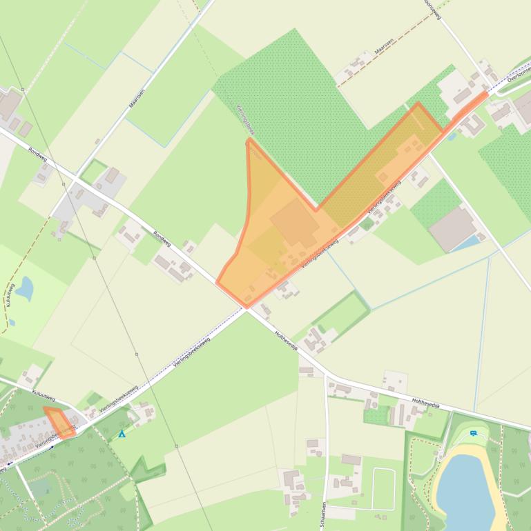 Kaart van postcodegebied 5825AV.