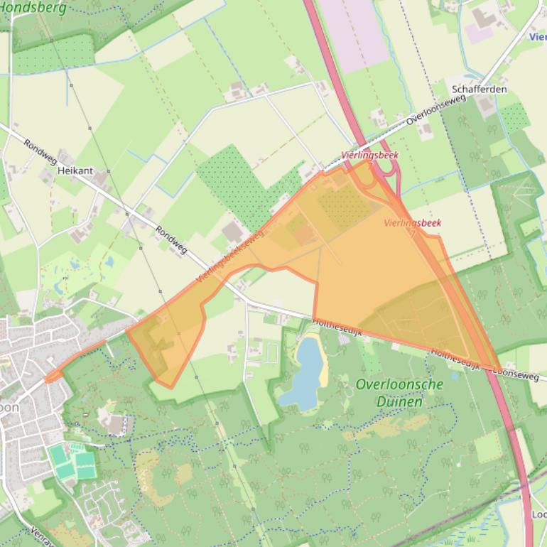 Kaart van postcodegebied 5825AX.