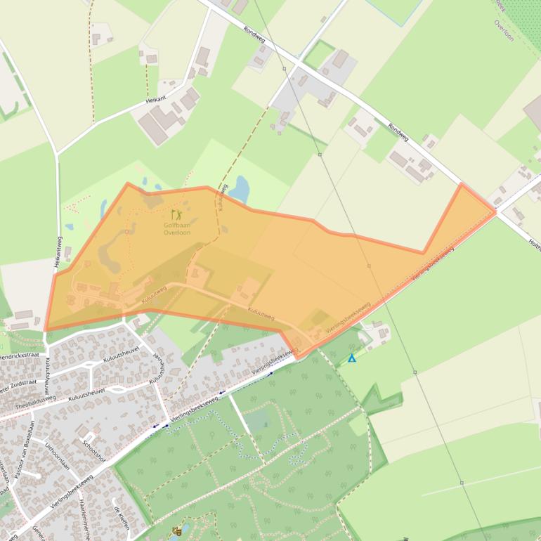 Kaart van postcodegebied 5825BC.