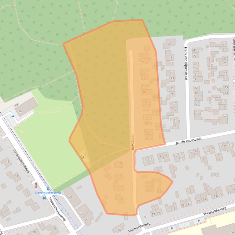 Kaart van postcodegebied 5825BM.