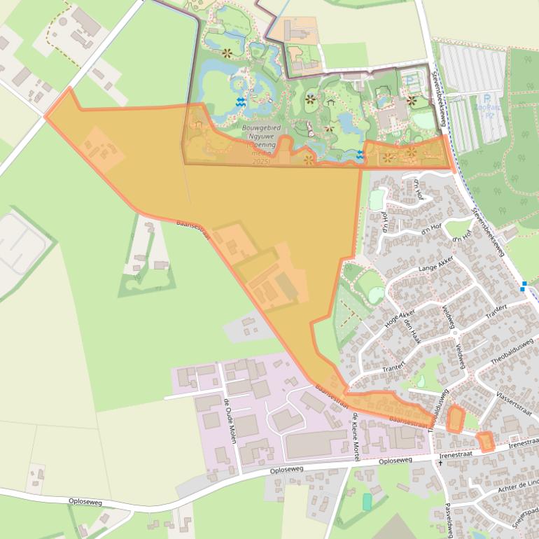 Kaart van postcodegebied 5825BX.