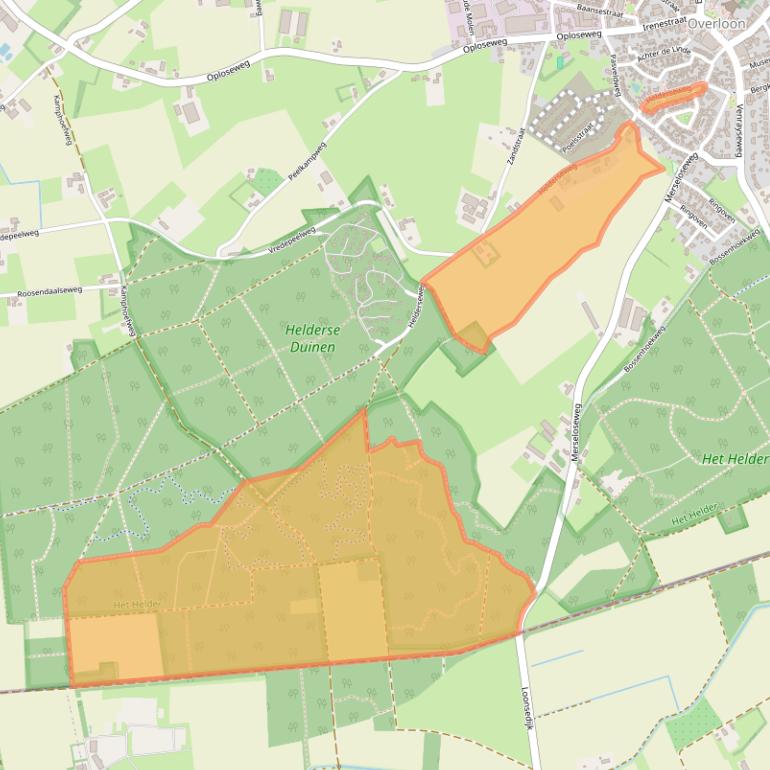 Kaart van postcodegebied 5825CE.