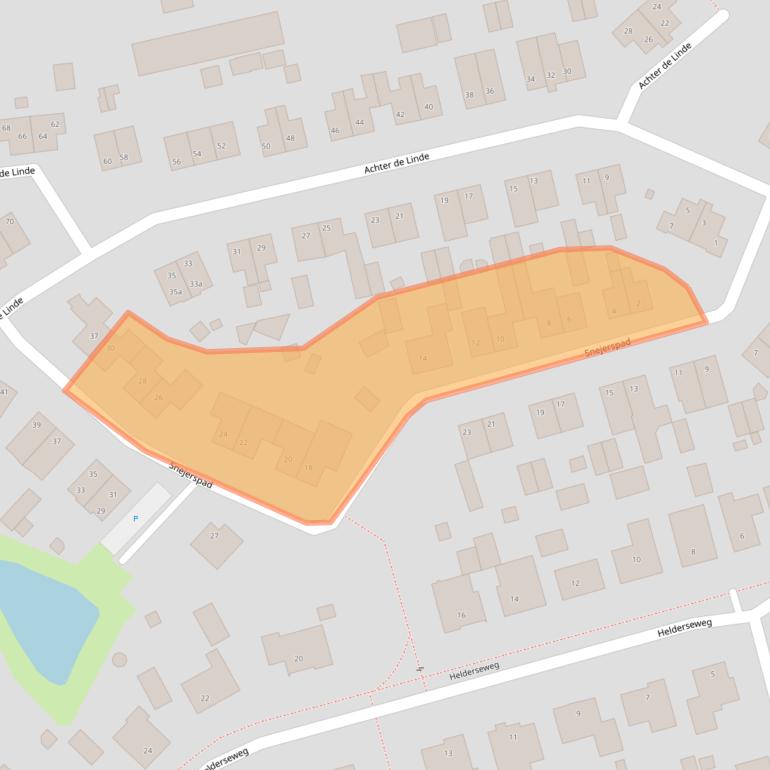 Kaart van postcodegebied 5825CM.