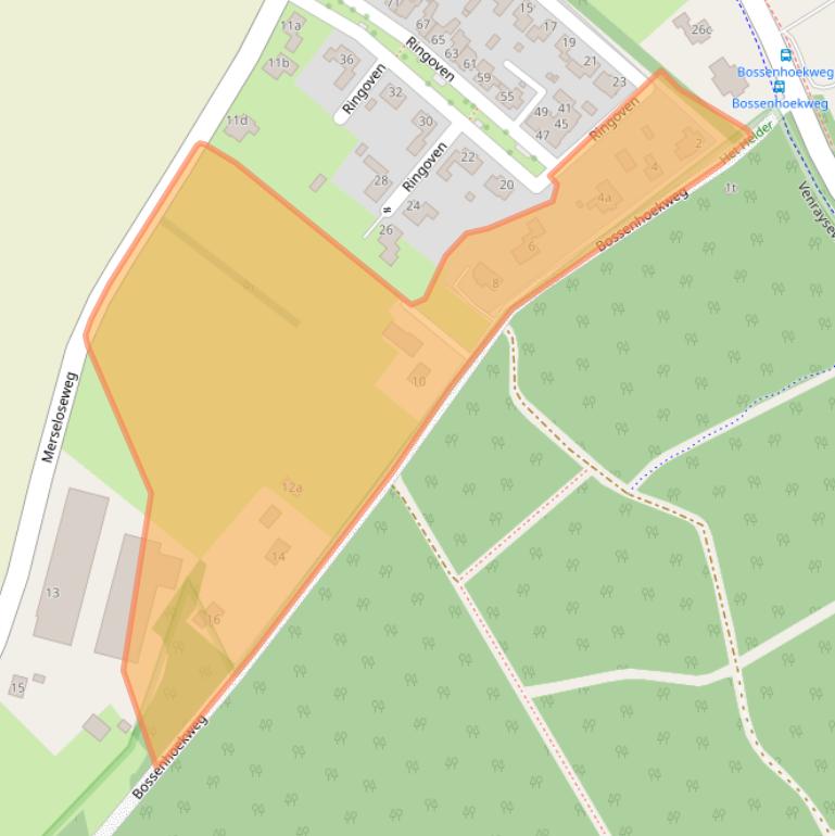 Kaart van postcodegebied 5825HA.