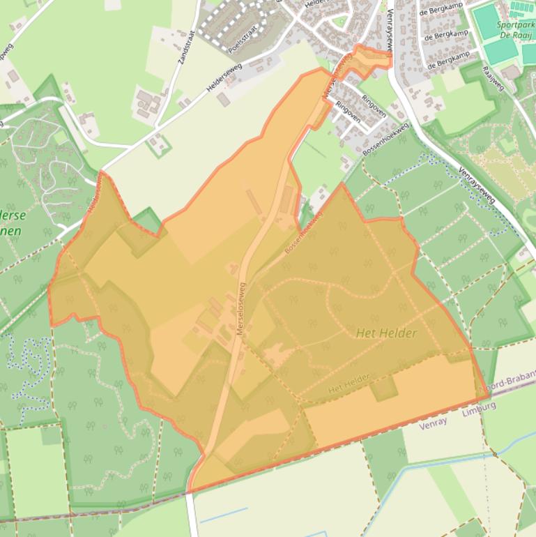 Kaart van postcodegebied 5825HB.