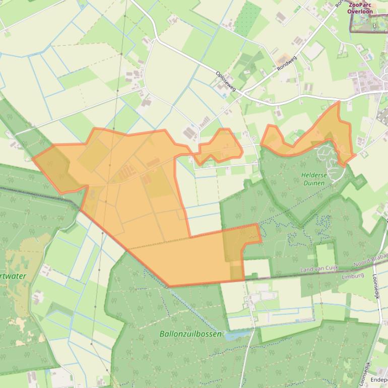 Kaart van postcodegebied 5825HJ.