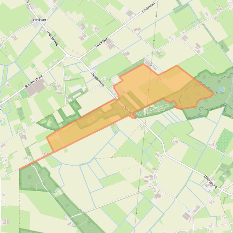 Kaart van postcodegebied 5825HR.