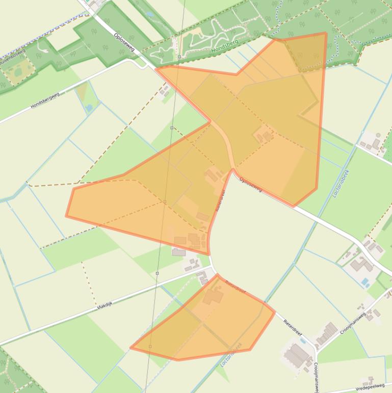 Kaart van postcodegebied 5825HS.