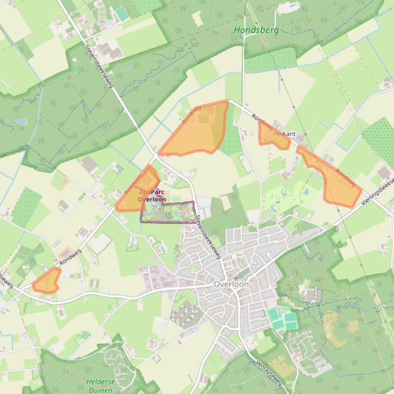 Kaart van postcodegebied 5825HV.
