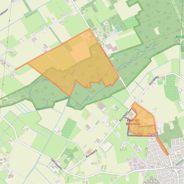Kaart van postcodegebied 5825JB.