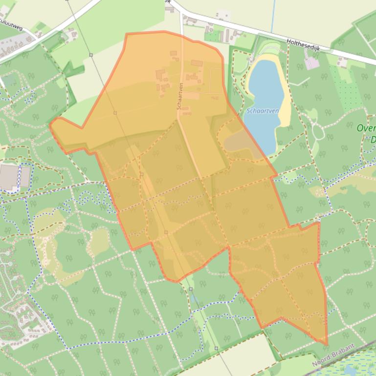 Kaart van postcodegebied 5825JH.