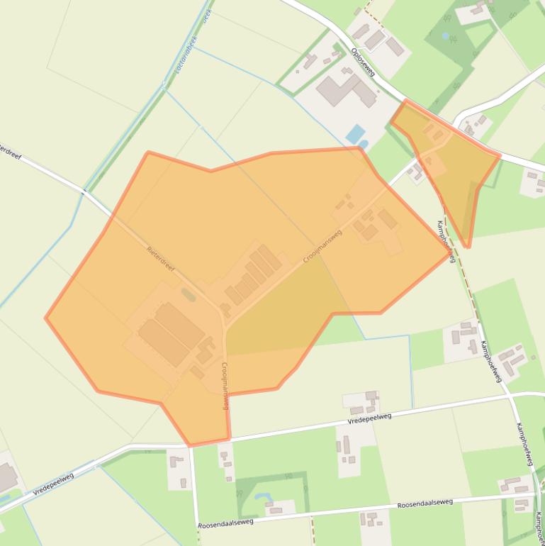 Kaart van postcodegebied 5825JL.