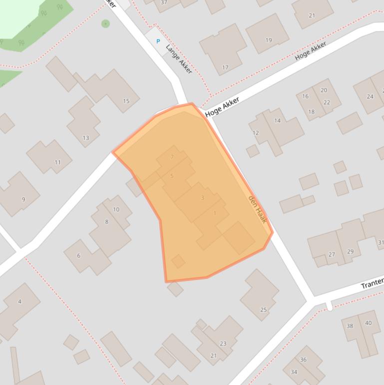 Kaart van postcodegebied 5825JP.