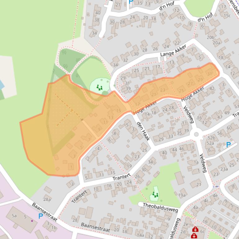 Kaart van postcodegebied 5825JX.