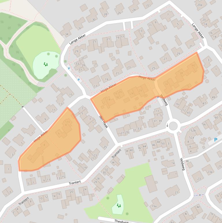 Kaart van postcodegebied 5825JZ.