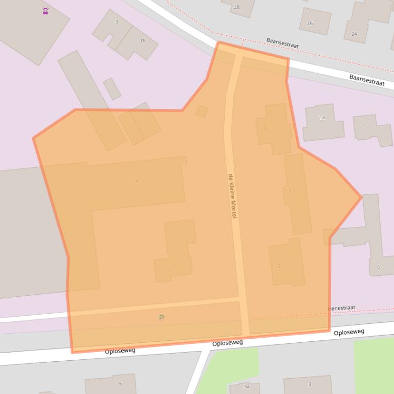 Kaart van postcodegebied 5825KB.