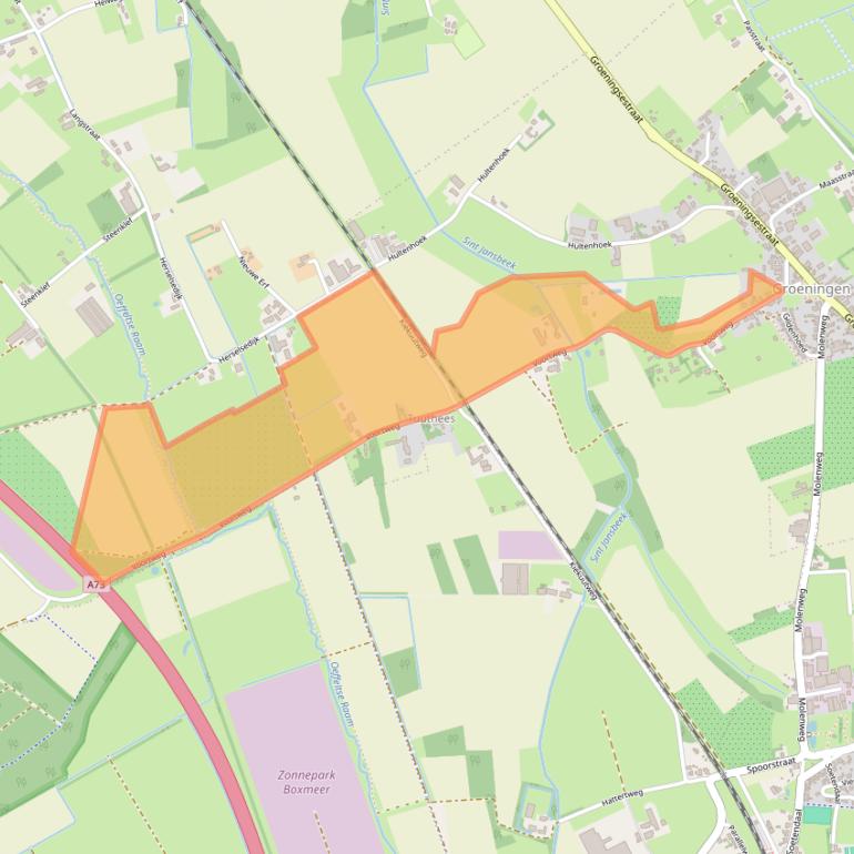 Kaart van postcodegebied 5826AH.