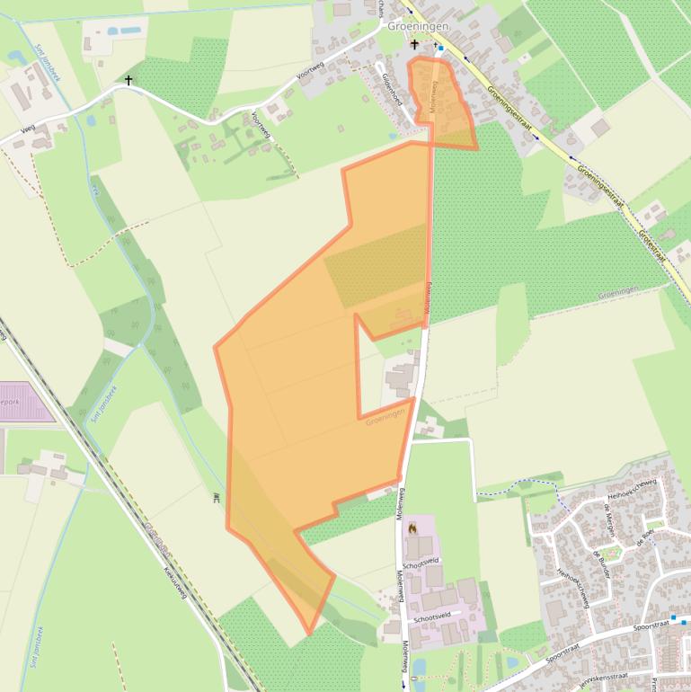 Kaart van postcodegebied 5826BZ.