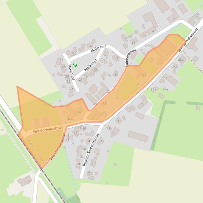 Kaart van postcodegebied 5827AM.