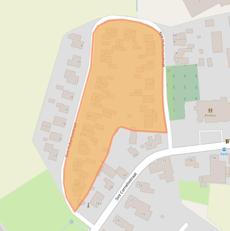 Kaart van postcodegebied 5827BK.