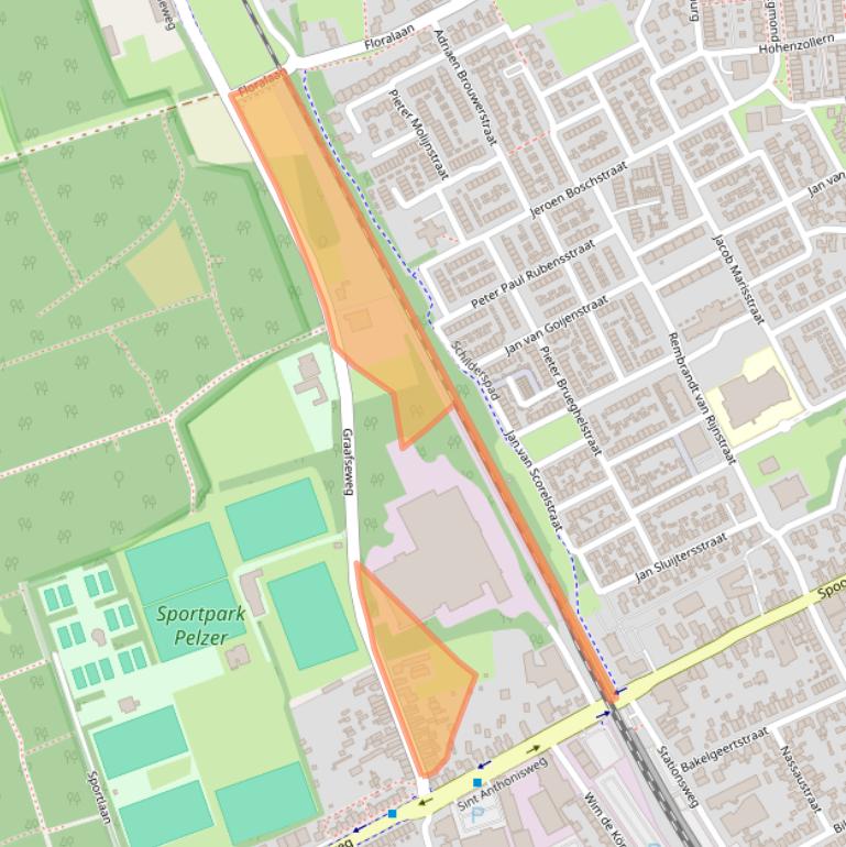 Kaart van postcodegebied 5831AA.