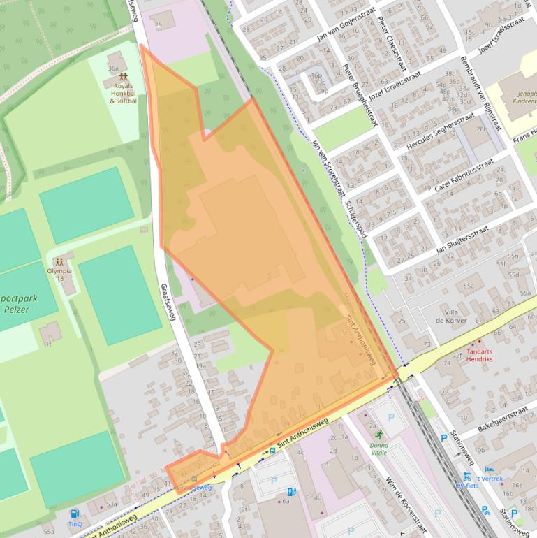 Kaart van postcodegebied 5831AC.