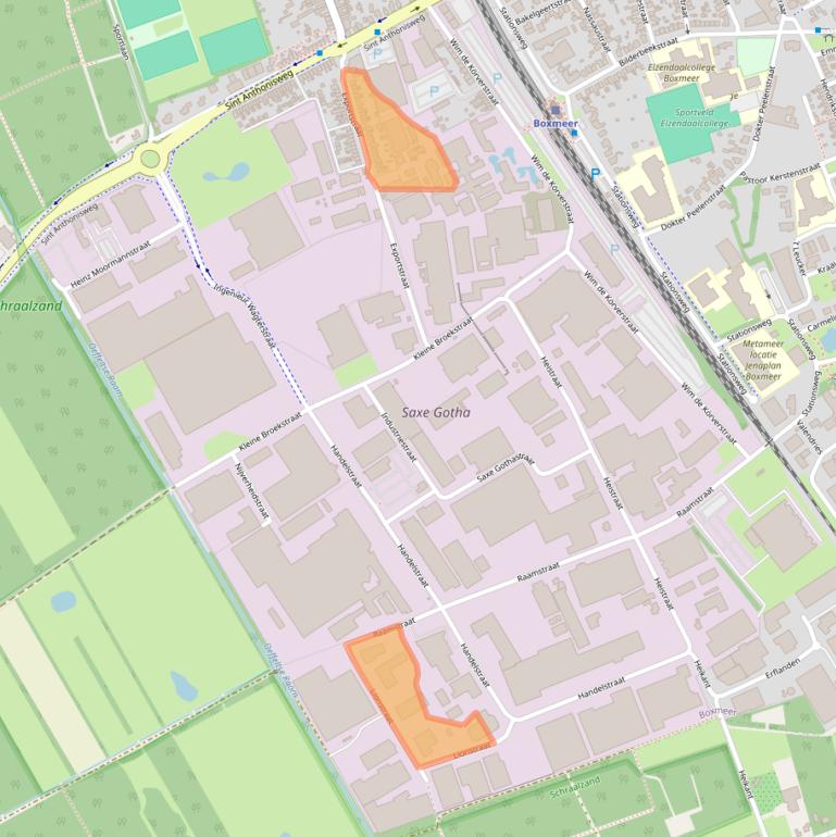 Kaart van postcodegebied 5831AL.