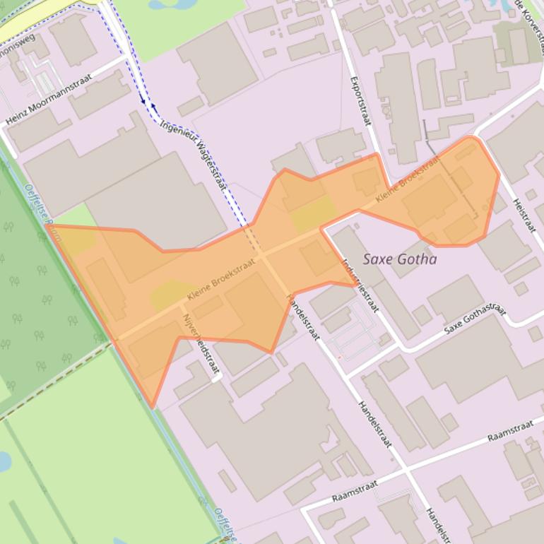 Kaart van postcodegebied 5831AP.