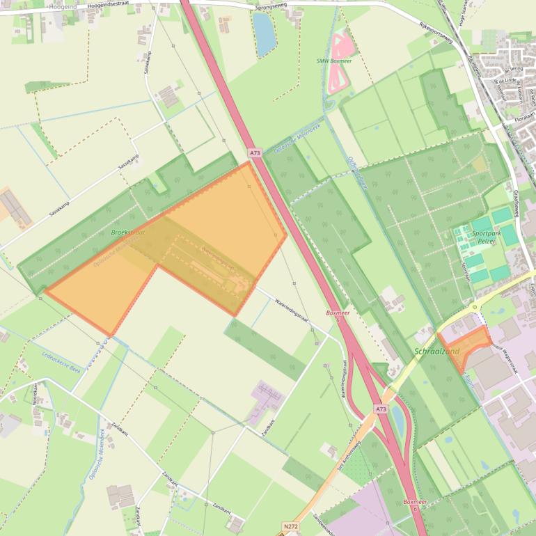 Kaart van postcodegebied 5831AS.