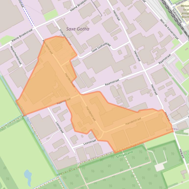 Kaart van postcodegebied 5831AV.