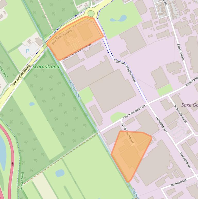 Kaart van postcodegebied 5831AW.