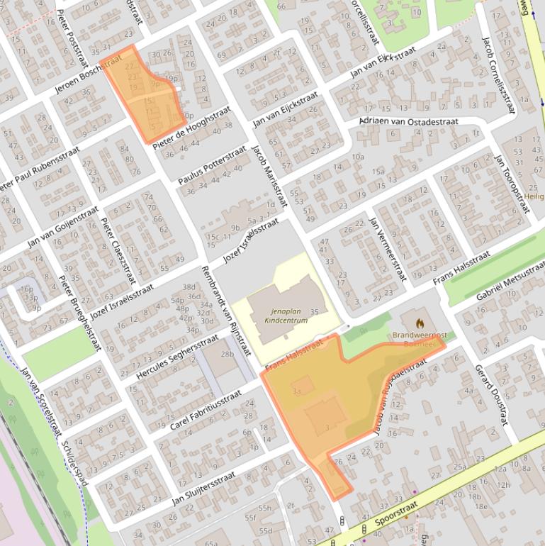 Kaart van postcodegebied 5831BA.