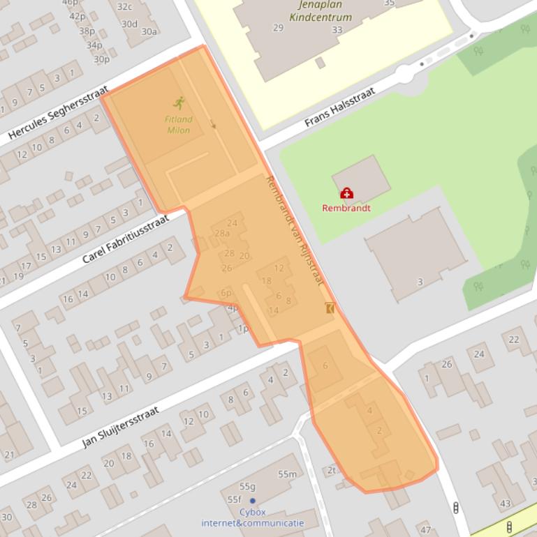 Kaart van postcodegebied 5831BB.