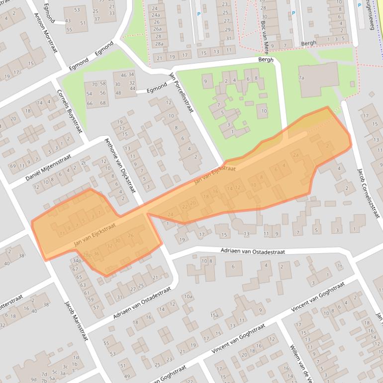 Kaart van postcodegebied 5831BN.